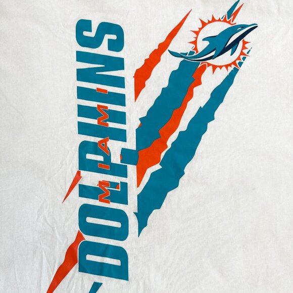 Starter Miami Dolphins TShirt Mens White Size Large Graphic Shirt, Pre-owned - Picture 2 of 5